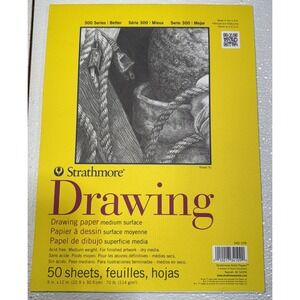 Strathmore Drawing Paper Pad Tape Bound 9"X12"-70lb, 50 Sheets